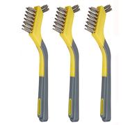 Amazon Basics Stainless Steel Mini Brushes, Soft Grip, 3-Pack, Assorted color