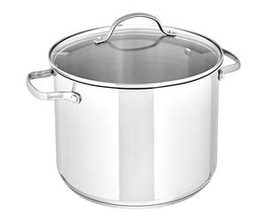 Amazon Basics Stainless Steel Stock Pot with Lid, 7.6 litre, Silver