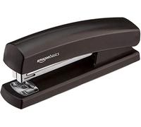 Amazon Basics Stapler with 1000 Staples, 10 Sheet Capacity, Anti-Slip Rubber Base, Home, Office, Black