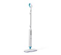 Amazon Basics Steam Mop for Hard Floor Cleaning with 450ml Tank, 6m Cord, 3 Washable Pads, White