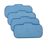 Amazon Basics Steam Mop Replacement Pads, Washable for All Hard Floors, 30.4 x 13.9 x 0.50 centimeters, Blue, 4-Pack