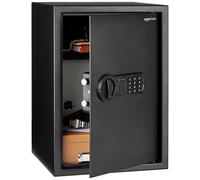 Amazon Basics Steel Home Security Electronic Safe with Programmable Keypad Lock, Secure Documents, Jewelry, Valuables, 51L, Black, 35W x 33D x 50H Centimeters