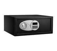 Amazon Basics Steel Security Safe and Lock Box with Digital Keypad, Electronic Lock, Emergency Key Open, Secure Cash, Jewelry, Documents, Black, 0.7 Cubic Feet, 16.9-x-14.6-x-7.1-inches (WxDxH)