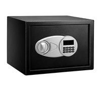 Amazon Basics Steel Security Safe and Lock Box with Electronic Keypad, Secure Documents Storage, Black, 0.5 Cubic Feet, 13.8" W x 9.8" D x 9.8" H, Removable Shelf
