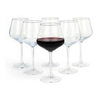 Amazon Basics Stemmed Red Wine Glasses, 6-Piece Set, 592ml, Dishwasher-Safe