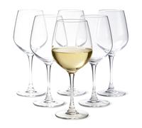 Amazon Basics Stemmed White Wine Glasses, 6-Piece Set, 354.9 ml, Dishwasher-Safe