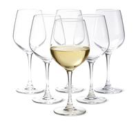 Amazon Basics Stemmed White Wine Glasses, 6-Piece Set, 354.9 ml, Dishwasher-Safe