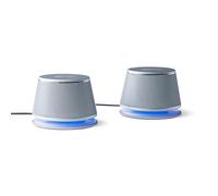 Amazon Basics Stereo 2.0 Speakers for PC or Laptop, 3.5mm Aux Input, USB Power, 1 Pair, Silver