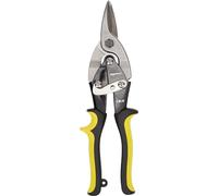 Amazon Basics Straight Cut Aviation Tin Snips, Sheet Metal Cutter, Serrated Cr-V Steel Blades, Safety Lock, Cuts 18-Gauge Steel & 22-Gauge Stainless Steel, for Ductwork, Aluminium & DIY