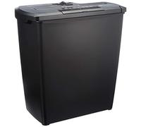 Amazon Basics Strip Cut Paper Shredder, 7-8 Sheets, for A4 documents, CD and Credit Cards, 12L Waste Basket, with Reverse Function, Black