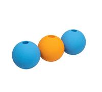 Amazon Basics Supreme Rubber Toy Dog Balls, Dog Toy, 6.35 cm (3-Pack), Blue, Orange