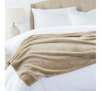 Amazon Basics Throw Blanket, Not Heated, Made of Soft Velvet Plush, 168 x 229 c