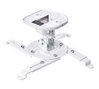 Amazon Basics Tilting Projector Bracket Mount for Ceiling and Wall, Universal design mounting holes from 2.4" - 19.07", 15 kg / 33lbs Capacity, White