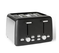 Amazon Basics Toaster 4 Slice with 7 Shade Settings and Removable Crumb Tray, Extra Wide Slots, 1500W, Black