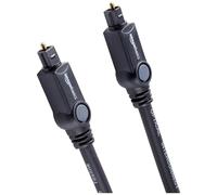 Amazon Basics Toslink Digital Optical Audio Cable, Multi-Channel, for Audio System, Sound Bar, Home Theatre, Gold-Plated Connectors, 3 m, Black
