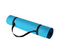 Amazon Basics TPE Exercise Yoga Mat with Carrying Strap, 0.6 cm Thick, Aqua
