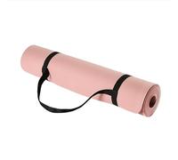 Amazon Basics TPE Exercise Yoga Mat with Carrying Strap, 0.6 cm Thick, Pink