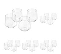 Amazon Basics Tritan BPA-Free Plastic, Dishwasher Safe, Stemless Wine, Shatterproof, 14-oz, Clear, Set of 4 (Pack of 5)