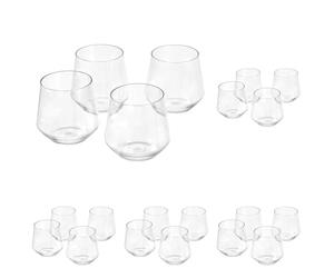 Amazon Basics Tritan BPA-Free Plastic, Dishwasher Safe, Stemless Wine, Shatterproof, 14-oz, Clear, Set of 4 (Pack of 5)