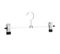Amazon Basics Trouser Hangers with Clips, Pack of 20, Silver