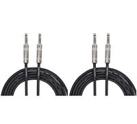 Amazon Basics TS 1/4 Inch Straight Instrument Auxiliary Cable for Electric Guitar/Bass and Keyboard, 3 m, Black (Pack of 2)