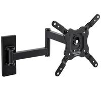 Amazon Basics TV Wall Mount, Full Motion, Swivelling Tilting TV Bracket for 12-40 Inch Flat and Curved TV or Monitor up to 36 kg, TV Stand, Max VESA 200 x 200 mm, Black