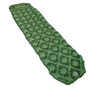 Amazon Basics Ultralight Sleeping Pad for Backpacking Hiking Folding Inflatable Portable Air Mattress with Built-in Pump Mat Olive Green 2.2 inches