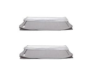 Amazon Basics Underbed Storage Bag with Zipper and Transparent Vinyl Top, 2-Pack, Grey, 45.7 x 106.7 x 15.2 cm