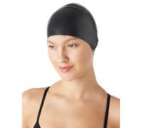 Amazon Basics Unisex Wrinkle-Free Silicone Swim Caps, One Size, Black