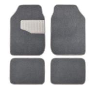 Amazon Basics Universal Fit All-Weather Heavy-Duty Carpet Floor Mats Cars - 4-Piece, Gray