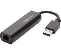 Amazon Basics USB 3.0 to 10/100/1000 Gigabit Ethernet Internet Adapter, Black,