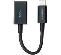 Amazon Basics USB 3.1 USB-C to USB-A Female Adapter Cable 1 Pack, Black