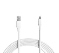 Amazon Basics USB-A to Lightning ABS Charger Cable, MFi Certified for Apple iPhone 14 13 12 11 X Xs Pro, Pro Max, Plus, iPad, 3 m, White