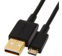 Amazon Basics USB-A to Micro USB Charging Cable, 480Mbps Transfer Speed with Gold-Plated Plugs, USB 2.0, 1.82 m, Black