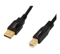Amazon Basics USB-A to USB-B 2.0 Cable for Printer or External Hard Drive, Gold-Plated Connectors, 1.8 m, Black
