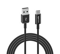 Amazon Basics USB-C to USB-A 2.0 Fast Charger Cable, 480Mbps Speed, USB-IF Certified, for Apple iPhone 16/15, iPad, Samsung Galaxy, Tablets, Laptops, 1.8 m, Black