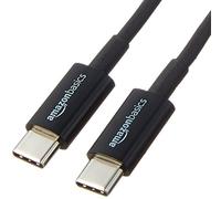Amazon Basics USB-C to USB-C 2.0 Fast Charger Cable, 480Mbps Speed, USB-IF Certified, for Apple iPhone 16/15, iPad, Samsung Galaxy, Tablets, Laptops, 1.8 m, Black