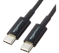 Amazon Basics USB-C to USB-C 2.0 Fast Charger Cable, 480Mbps Speed, USB-IF Certified, for Apple iPhone 16/15, iPad, Samsung Galaxy, Tablets, Laptops, 0.9 m, Black