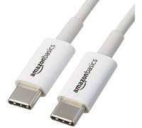 Amazon Basics USB-C to USB-C Fast Charger Cable, 480Mbps Speed, USB-IF Certified, for Fast Charging Apple iPhone 16/15, iPad, MacBook, Samsung Galaxy, Tablets, Laptops, 1.8 m, White