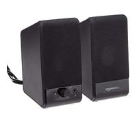 Amazon Basics USB-Powered Computer Speakers for Desktop or Laptop PC with Volume Control, Plug-N-Play, Black