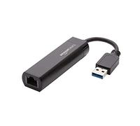 Amazon Basics USB 3.0 to 10/100/1000 Gigabit Ethernet Internet Adapter, Black, 1-Pack