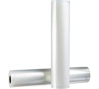 Amazon Basics Vacuum Sealer Bags Roll, 28 cm x 500 cm, Clear Plastic, Pack of 2
