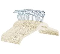 Amazon Basics Velvet Shirt/Dress Hangers, 50-Pack, Ivory
