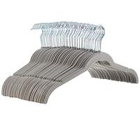 Amazon Basics Velvet Shirt/Dress Hangers Pack of 50, Grey