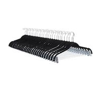 Amazon Basics Velvet Skirt Hangers with Clips, Pack of 24, Black