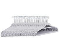 Amazon Basics Velvet Suit Hangers with Tie Hanger, Light Grey (50-Pack)