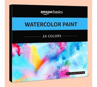 Amazon Basics Vibrant Color Watercolor Paint Set Tubes, 24 count (Pack of 1), M