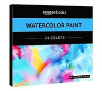 Amazon Basics Vibrant Watercolor Paint Set Tubes, 24 Assorted Colors, 0.4oz, Easy to Mix and Use