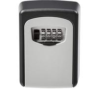 Amazon Basics Wall Mounted Key Storage Box, Combination Lock, Black, 3.5 x 8.6