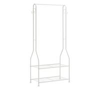 Amazon Basics Wardrobe with Two Bottom Shelves, White, 75 x 36.5 x 150 cm (L x W x H)